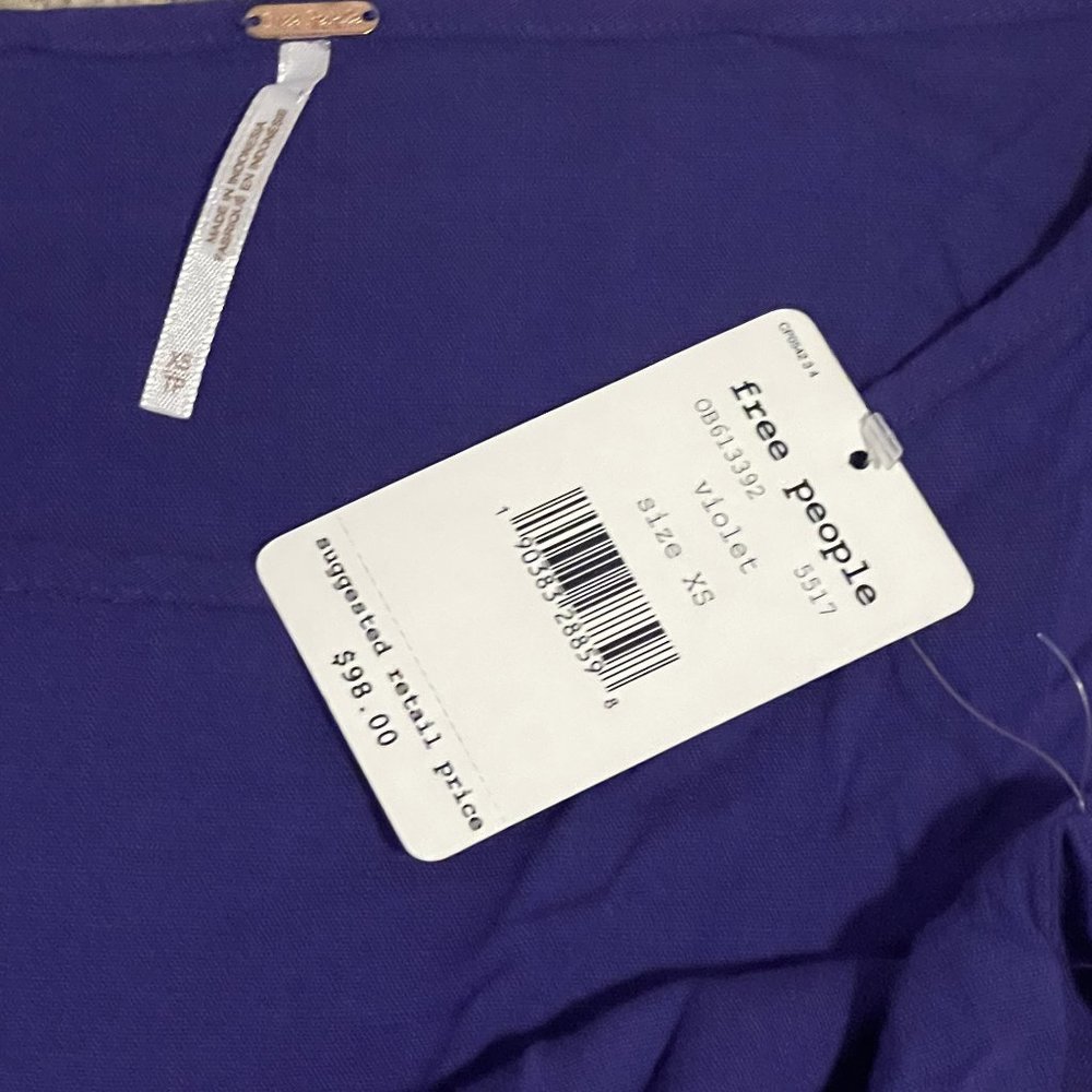 Free People Clear Skies Tunic Top Violet - Picture 2 of 4